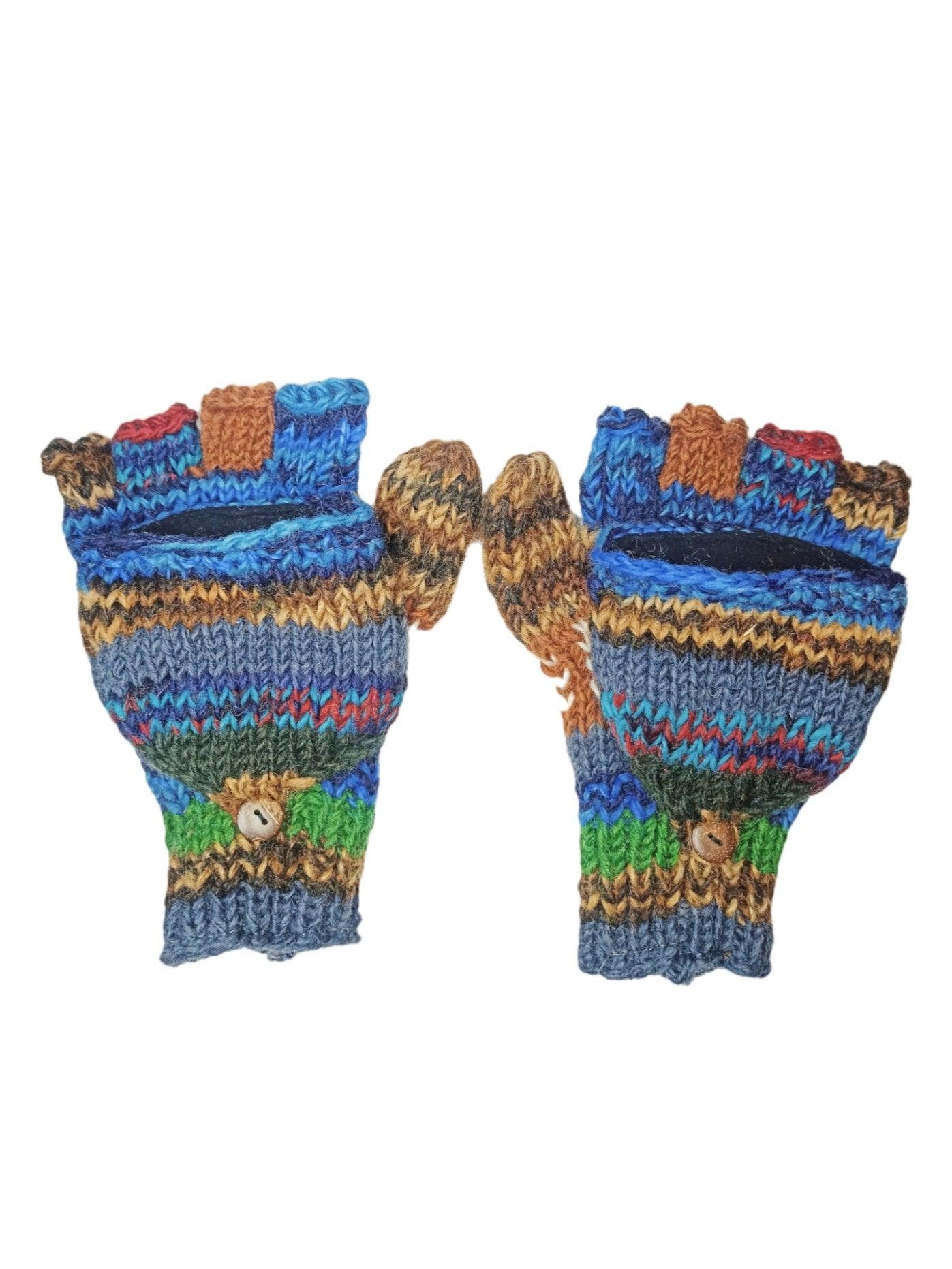 Woolen Fingerless Gloves Mittens Hand Kitted Gloves