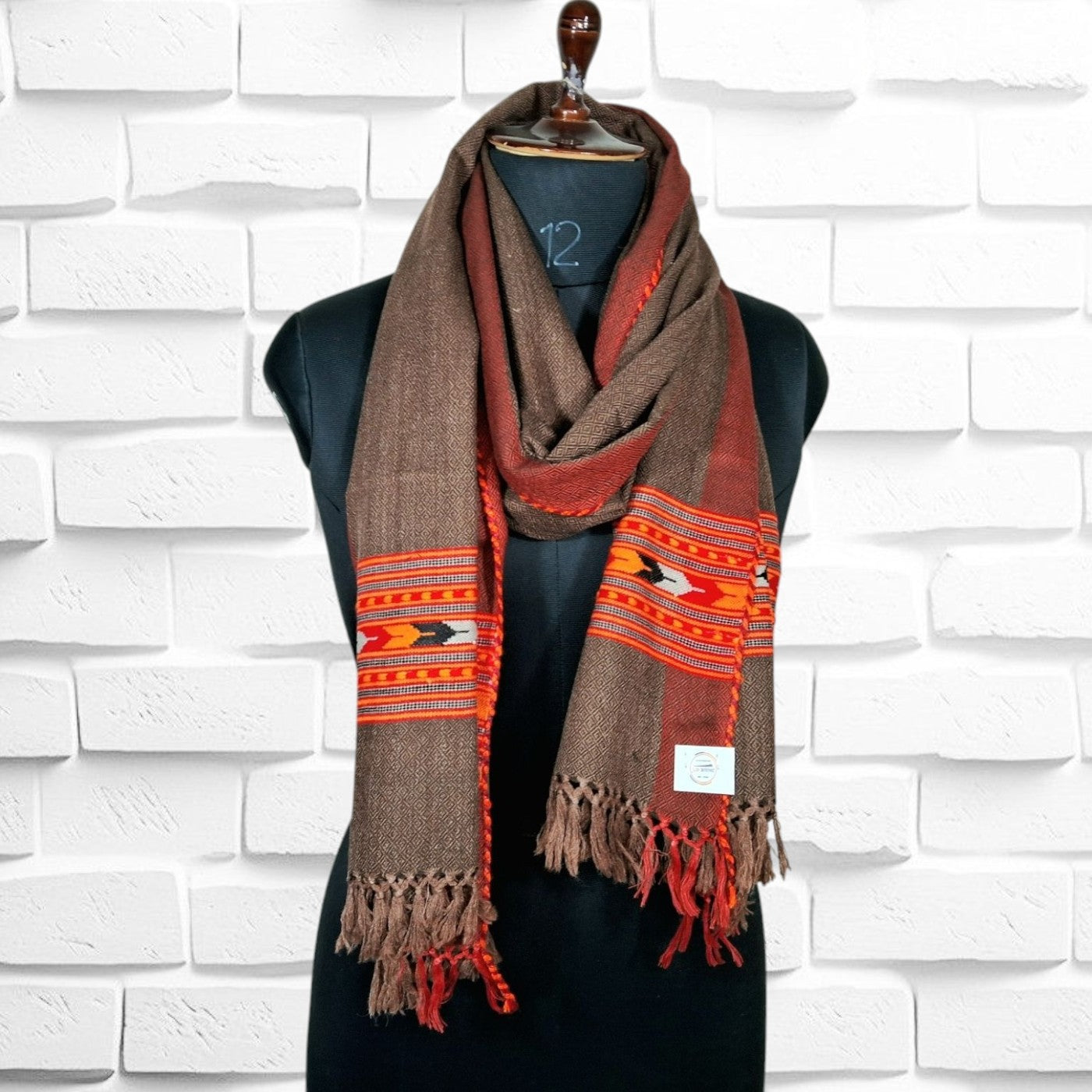 Yak Wool Stoles | Chocolate Brown colour | Handwoven