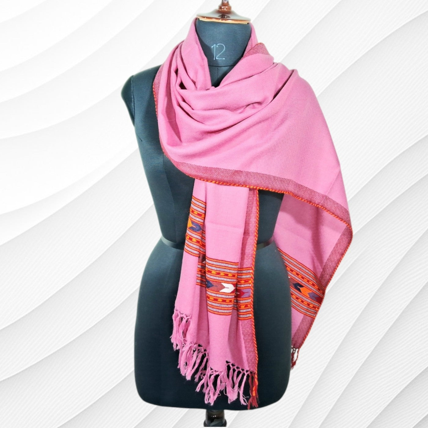 Yak Wool Stoles | Pink Colour | Handwoven