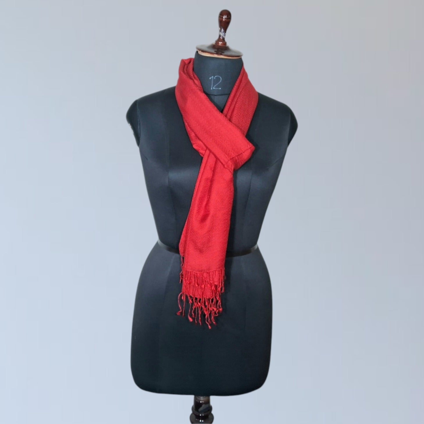 Silk Wool Stole | Large Scarf Wrap | Wave Design Stole - ZANSKAR ARTS