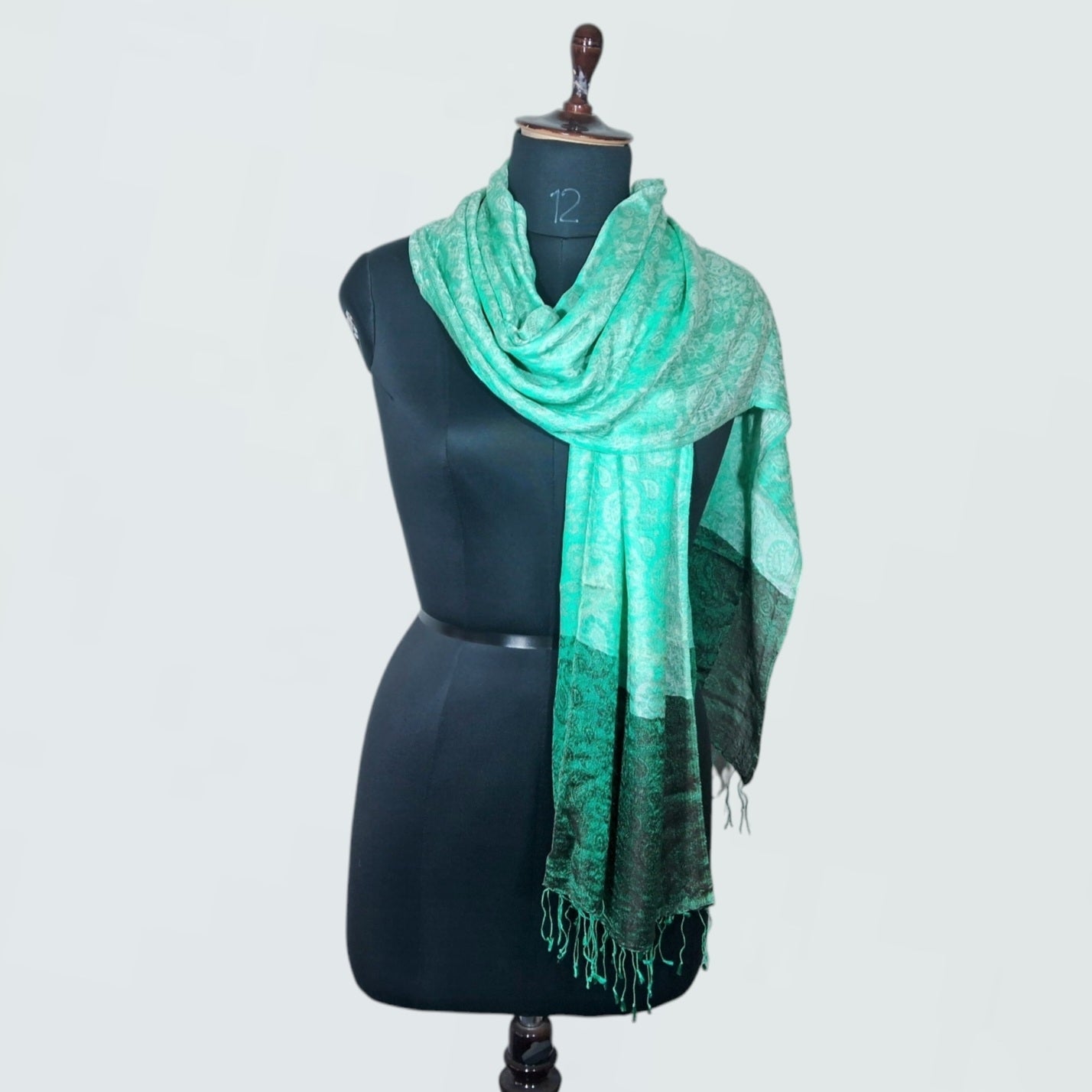 Silk Wool Stole | Large Scarf Wrap | Women Stole - ZANSKAR ARTS