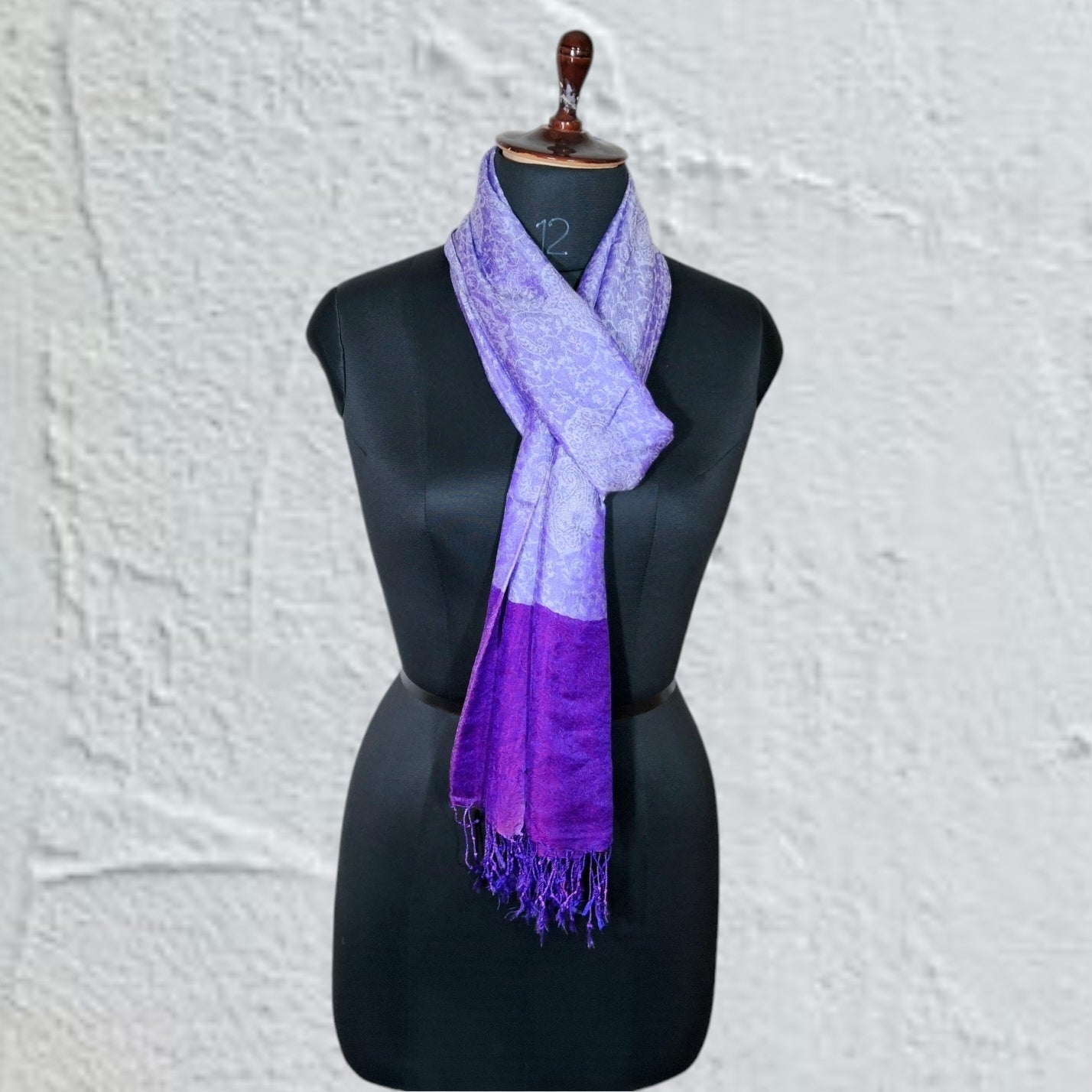 Silk Wool Stole | Large Scarf Wrap | Women Stole - ZANSKAR ARTS